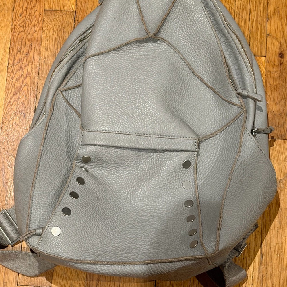 Hammitt Light Gray Leather Backpack - Picture 2 of 13